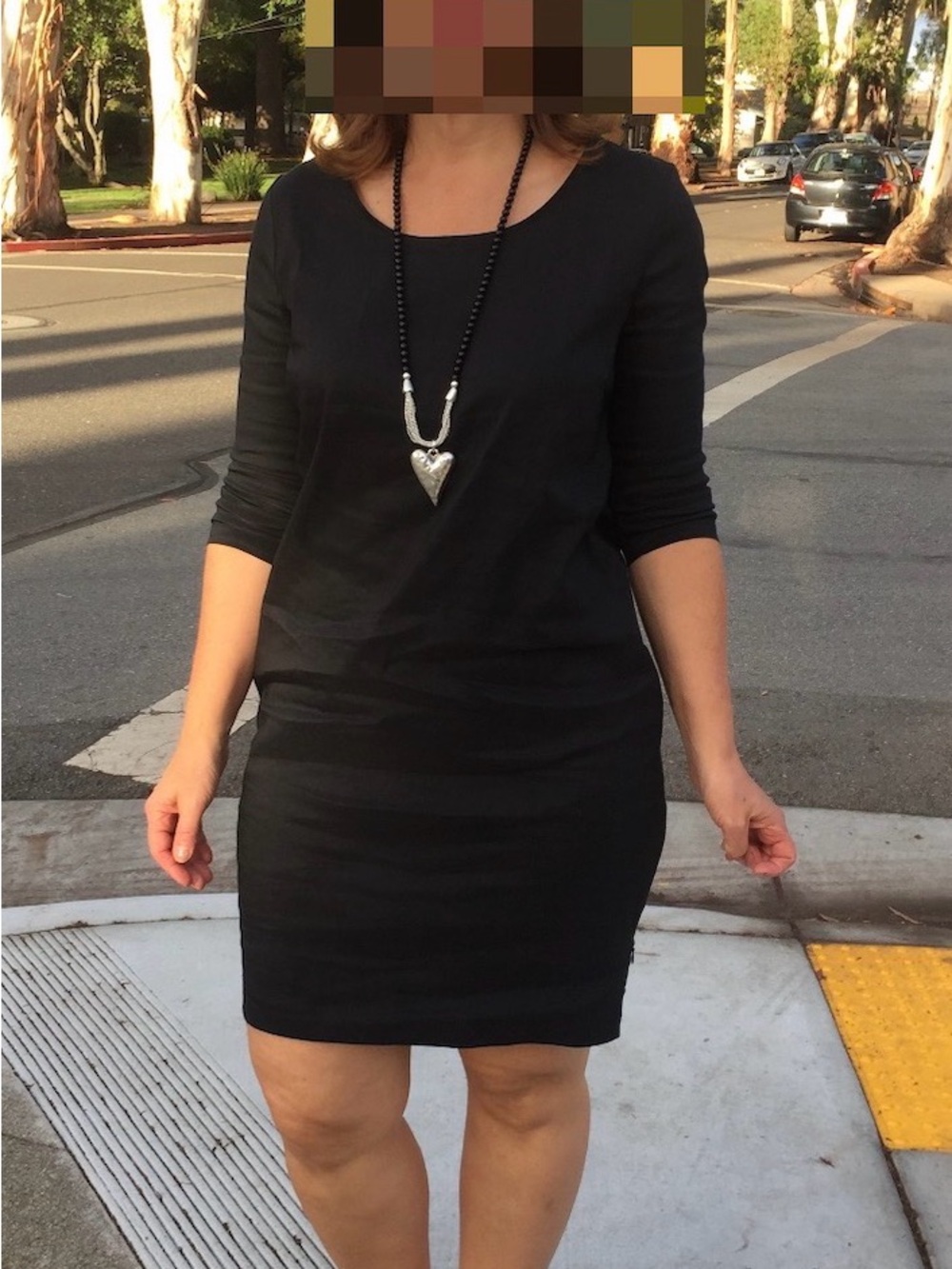 Sarah Pacini Black Long-Sleeve Mini Dress